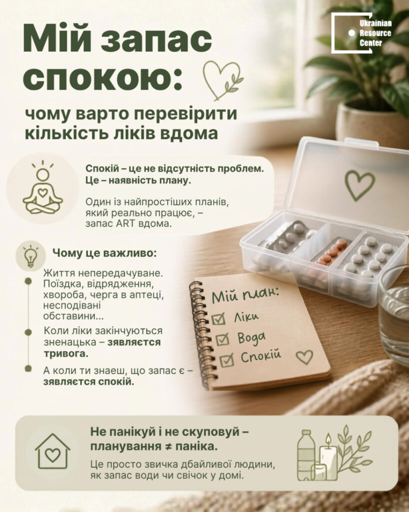 Мій запас спокою: чому варто перевірити кількість ліків вдома